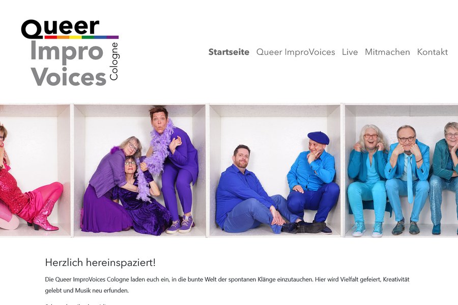 Startseite von Queer ImproVoices Cologne