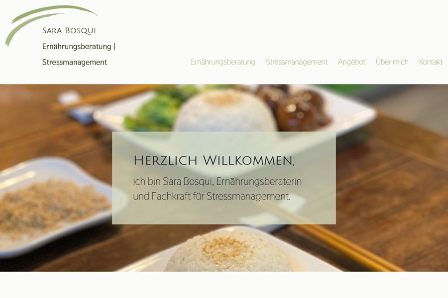 Startseite von Sara Bosqui Ernährungsberatung